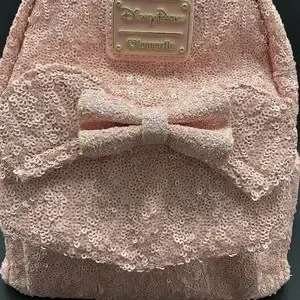 Loungefly | Bags | Disney Loungefly Millennial Pink Sequins  display picture 1